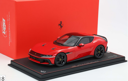 1/18 BBR Ferrari 12 Cilindri Coupe (Rosso Corsa Red with Black