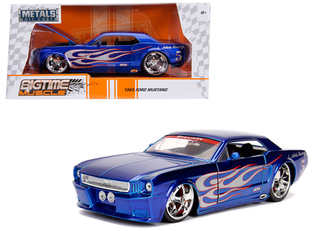 1/24 Jada 1965 Ford Mustang (Candy Blue with Silver Flames