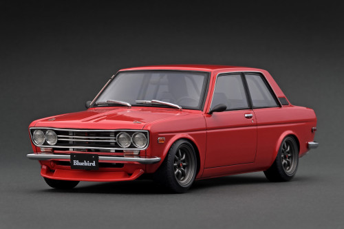 1/18 Datsun Bluebird (510) Wagon 赤/青/白 1/18 Ignition Model Datsun Bluebird (510) Wagon Red - LIVECARMODEL.com