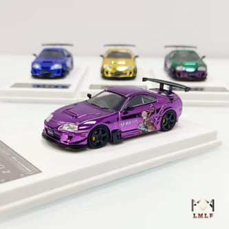 1/64 LMLF Toyota Supra A80Z Wide Body (Chrome Purple) Diecast Car