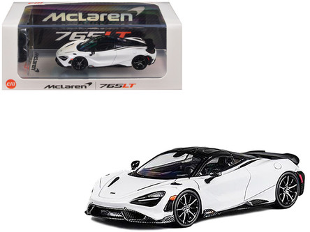 1/64 CM Model McLaren 765LT (White with Carbon) Diecast Car Model