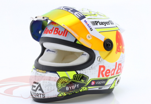 Mini Casque Max Verstappen 1:2 - Schubert 2023 Retro Helm - Red Bull F1