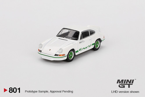 1/64 Mini GT Porsche 911 Carrera RS 2.7 Grand Prix (White with Green ...