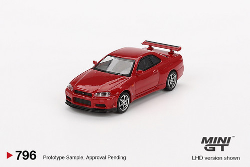 Nissan R34 Skyline GT-R ミニカー 1/64 RED PA Mini GT 1:64 Nissan GT-R R34 Tommykaira R-z Red #543 | eBay