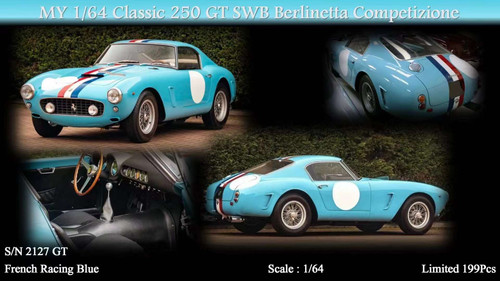 1/64 MY64 Classic Ferrari 250 GT SWB Berlinetta Competizione
