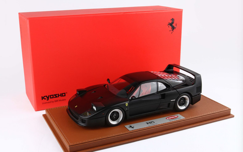 1/18 BBR & Kyosho Ferrari F40 (Matte Black with Snow Tired