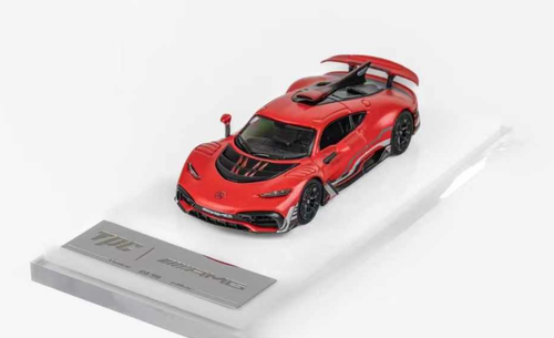 1/64 TPC Mercedes-Benz AMG ONE (Red with Grey Stripe) Diecast Car