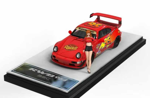 1/64 BSC Porsche 911 964 RWB Mcqueen (Red) Diecast Car Model with