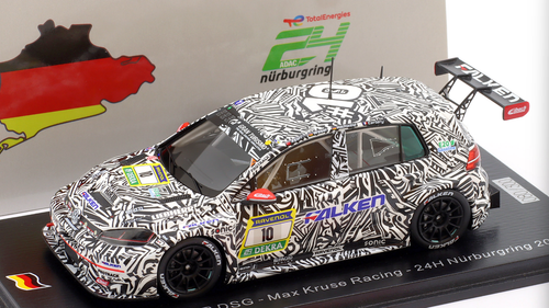 自動車 VolkswagenGolf GTI TCRTest Car 2016 1/43 1/43 Spark VW GOLF 7 GTI TCR DSG No.10 Max Kruse Racing 24H