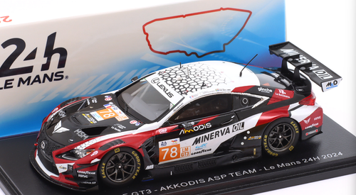 1/43 Spark Lexus RC F GT3 No.78 AKKODIS ASP TEAM Le Mans 24H 2024