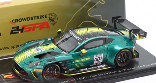 1/43 Spark Aston Martin Vantage AMR GT3 EVO No.007 Comtoyou 1/43 Spark Aston Martin Vantage AMR GT3 EVO No.007 Comtoyou