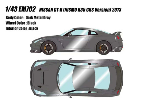 1/43 Makeup 2013 Nissan GT-R R35 Nismo CRS Version (Dark Metal  