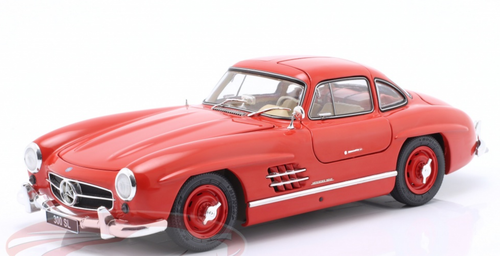 1/18 Schuco Mercedes-Benz 300 SL Coupe (W198) (Red) Diecast Car