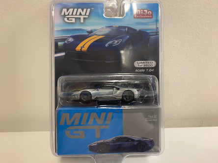 CHASE CAR 1/64 Mini GT Ford GT (Chrome Silver) Diecast Car Model