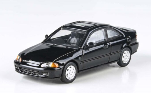 1/64 Paragon 1995 Honda Civic Coupe EJ1 (Black) Diecast Car