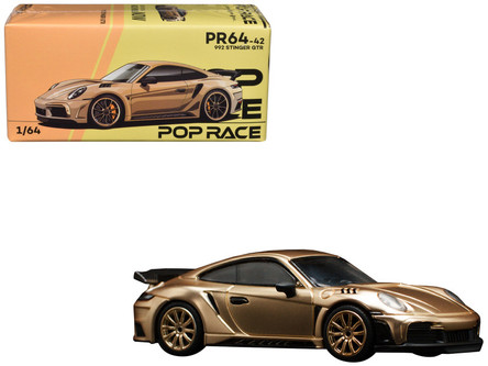 ★ほぼ新品★TOYOTA スプリンター SPRINTER ゴールド シガレット 1/64 Poprace Porsche 992 Stinger GTR (Gold Metallic) Diecast Car