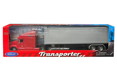 WELLY Freightliner Columbia Cisterna Gasolio 1:32 Giallo 32622 - Modellino Diecast