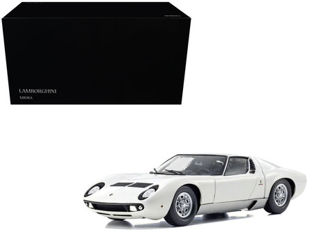 1/18 Kyosho Lamborghini Miura P400 (White & Silver) Diecast Car
