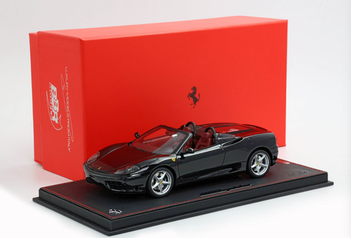 1/18 BBR Ferrari 360 Modena Spider (Gloss Black with Bordeaux