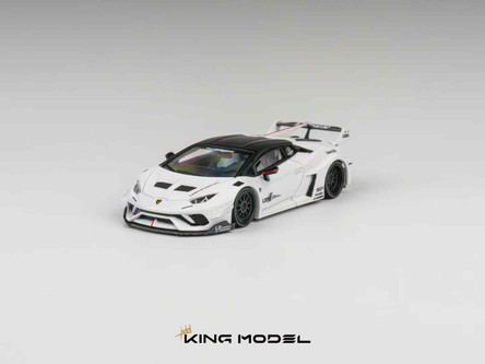 1/64 King Model Lamborghini Huracan LBWK (White) Car Model