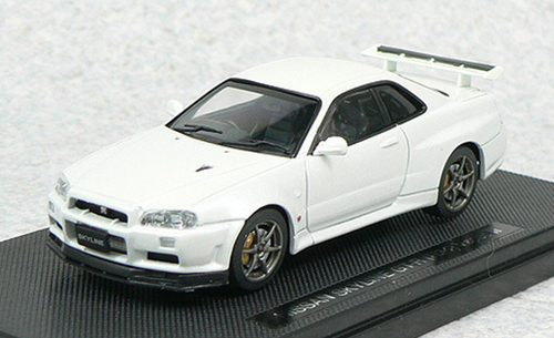 1/43 Ebbro Nissan Skyline GT-R (R34) V-Spec II (White) Diecast Car