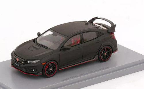 1/43 Ebbro 2017 Honda Civic Type R Prototype (Dull Black) Car
