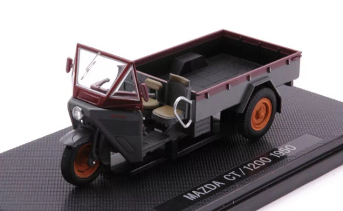 1/43 Ebbro 1950 Mazda CT/1200 3-Wheel Open Top (Grey & Brown) Car