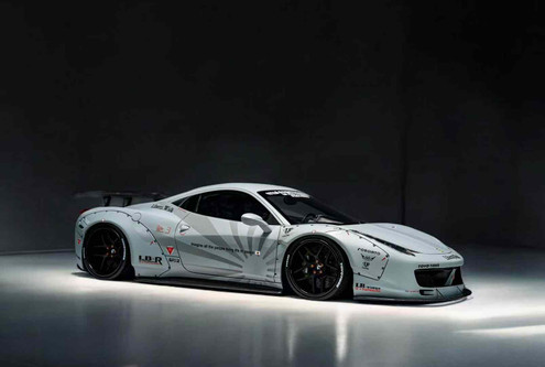 1/18 BBA Ferrari 458 GT 1.0 Liberty Walk LBWK (Fighter Grey) Car Model ...
