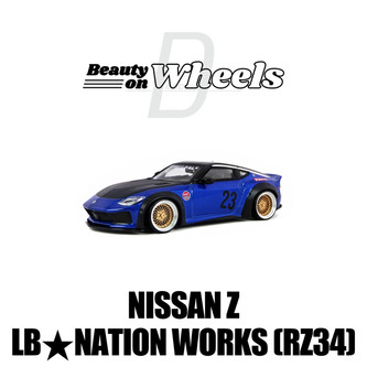 1/64 D Model Nissan Z LB☆NATION WORKS (RZ34) (Blue) Car Model
