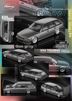 1/64 Mortal BMW 5 Series E34 Touring Lowrider (Gun Metal Grey