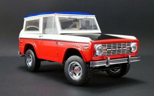 1/18 ACME 1971 Ford Baja Bronco (Red/White with Blue Top & Black Hood)  Diecast Car Model