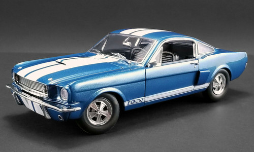 1/18 ACME Ford Mustang 1966 Shelby GT350 Supercharged (Blue with White ...