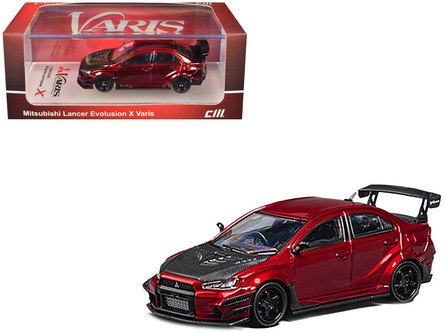 その他 r 1/64 CM Model Mitsubishi Lancer Evo X Varis (Metalic Red) Diecast