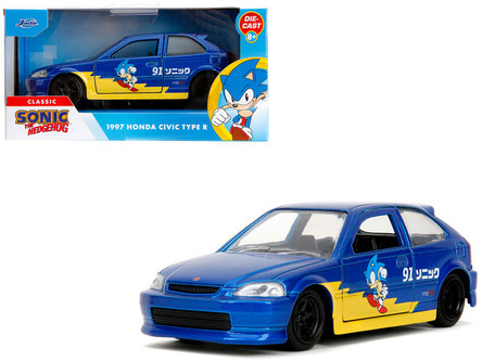 1/32 Jada Classic Sonic the Hedgehog 1997 Honda Civic Type R