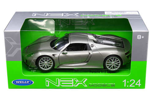 【ポイント10倍】 1/24 Welly Porsche 918 Spyder Hard Top (Silver) Diecast Car ミニカー