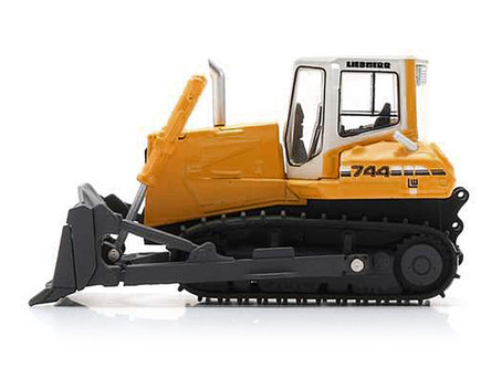 Liebherr PR 744 Bulldozer Yellow with White Top 1/87 (HO) Diecast