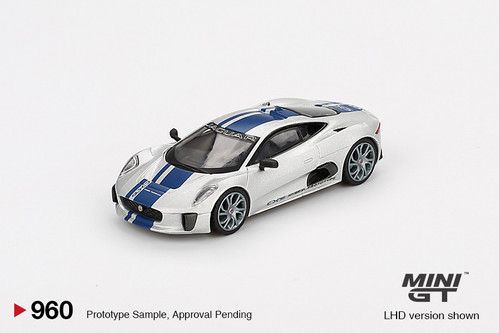 Almost Real Jaguar C-X75 1/18 - Modèle Diecast Bleu Argent 2013