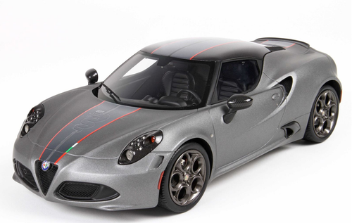 1/18 BBR Alfa Romeo 4C Spider (Vesuvius Grey Matte) Car Model