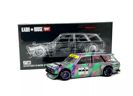 CHASE CAR 1/64 Kaido House x Mini GT Datsun KAIDO 510 Wagon HKS V1