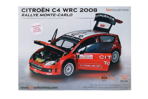 1/8 Ixo 2008 Citroen C4 WRC #1 Winner Rallye Monte Carlo Model Kit