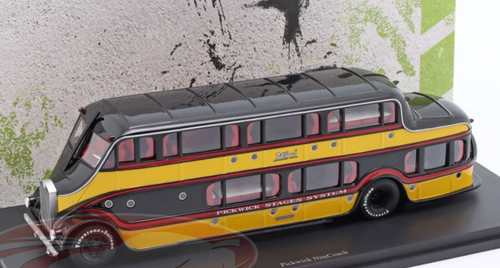 1/43 AutoCult 1930 Pickwick Nite Coach Alsakia Bus Model