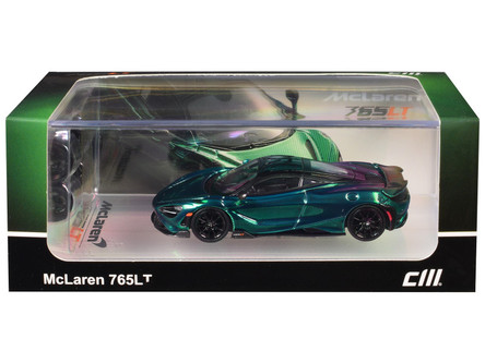 1/64 CM Model McLaren 765LT (Chrome Green Full Carbon) Diecast Car