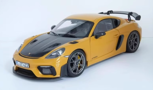 Porsche Cayman GT4 RS Pack Weissach – Jaune Bahama 2023 – NOREV 1/18 – 187252