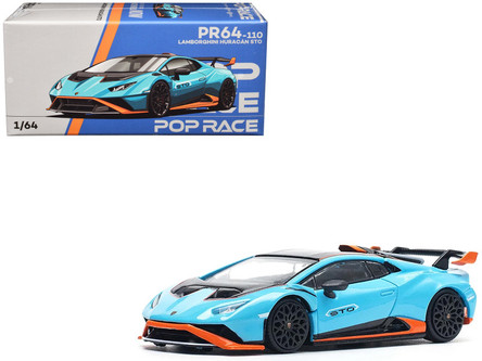 専用② Lamborghini Huracan STO Blue with Black Top and Orange Accents 1