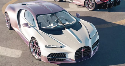 1/18 HH Model Bugatti Tourbillon (Metallic Pink & Pearl White) Car