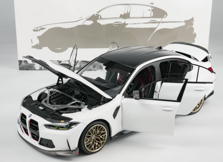 1/18 ミニチャンプス 2024  M3 G80 ダイキャストカーモデル 1/18 Minichamps 2024 BMW M3 CS G80 (White) Diecast Car Model