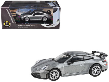 1/64 Paragon 2025 Porsche 911 GT3 (992.2) (Silver) Diecast Car
