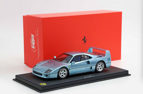 1/18 BBR 1987 Ferrari F40 (Hyperion Blue) Car Model - LIVECARMODEL.com