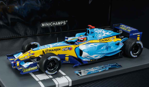1/18 Minichamps 2005 Fernando Alonso Renault R25 #5 2nd Belgium GP