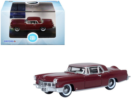 1956 Lincoln Continental Mark II Dark Red 1/87 (HO) Scale Diecast